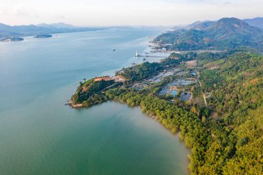 Aerial city view of Ranong, Thailand