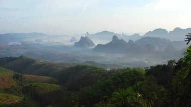Chumphon, Tayland 'da Doi Tapang yakınlarında pirinç terasları.