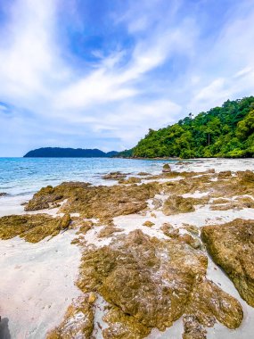 Ranong, Tayland 'daki Koh Phayam plajı. Yüksek kalite fotoğraf