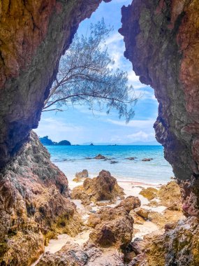 Ranong, Tayland 'daki Koh Phayam plajı. Yüksek kalite fotoğraf