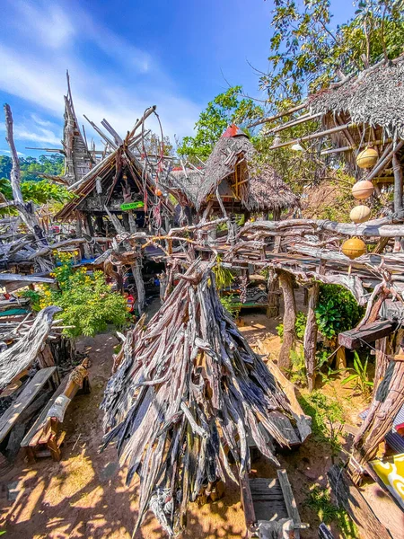 Old Wooden Pirate Boat Beach Koh Phayam Ranong Thailand South — Stock Photo, Image