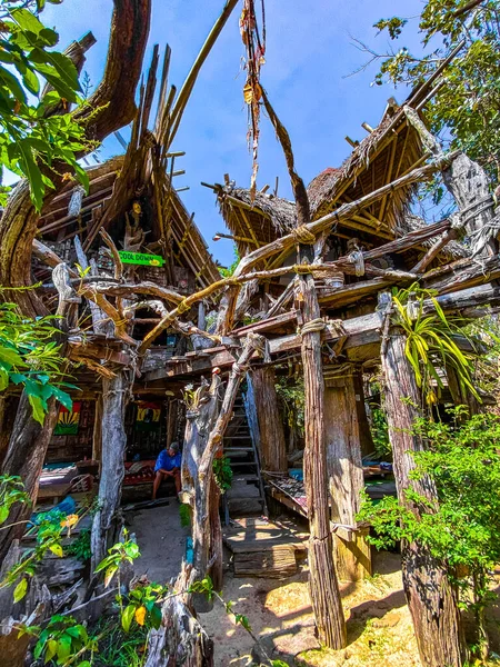 Old Wooden Pirate Boat Beach Koh Phayam Ranong Thailand South — Φωτογραφία Αρχείου