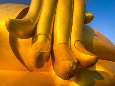 Big Buddha during sunset at Wat Muang in Ang Thong, Thailand, south east asia