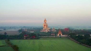 Big Buddha during sunset at Wat Muang in Ang Thong, Thailand, south east asia