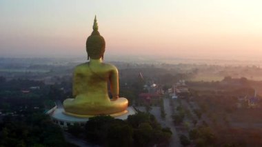 Big Buddha during sunset at Wat Muang in Ang Thong, Thailand, south east asia