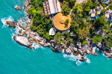Aerial view of Thong Nai Pan Beach in Koh Phangan, Thailand, south east asia