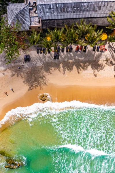 Aerial View Thong Nai Pan Beach Koh Phangan Thailand South — Fotografia de Stock