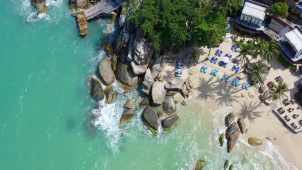 Aerial View Thong Nai Pan Beach Koh Phangan Thailand South — Stock Video