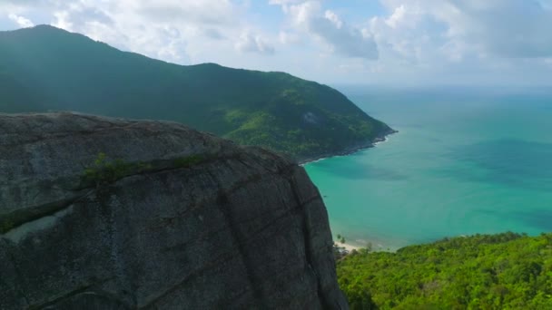 Aerial View Bottle Beach Viewpoint Koh Phangan Thailand South East — Stok video