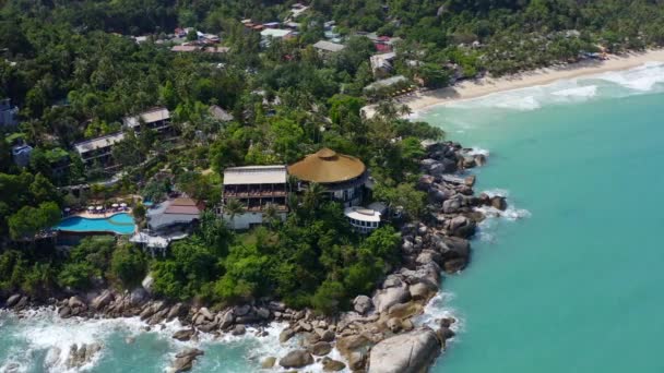 Aerial View Thong Nai Pan Beach Koh Phangan Thailand South — Wideo stockowe