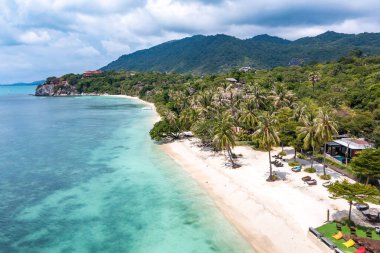 Aerial view of Leela Beach in koh Phangan, Thailand, south east asia