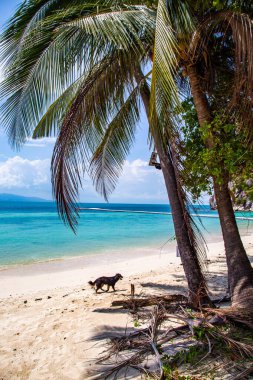 Leela Beach and wooden promenade in koh Phangan, Thailand, south east asia