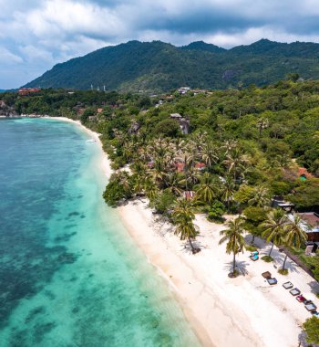 Aerial view of Leela Beach in koh Phangan, Thailand, south east asia