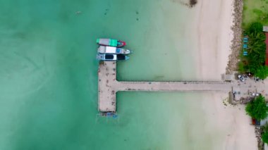 Aerial view of Malibu beach in Koh Phangan, Thailand, south east asia