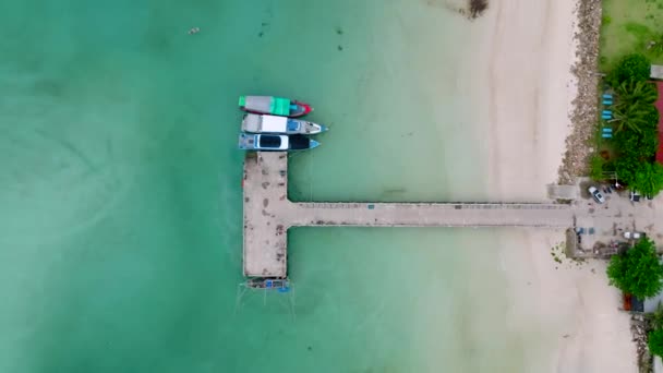Aerial View Malibu Beach Koh Phangan Thailand South East Asia — Stockvideo