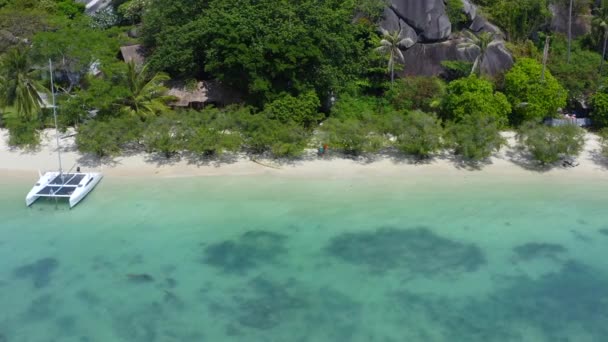 Aerial View Leela Beach Koh Phangan Thailand South East Asia — Stok Video