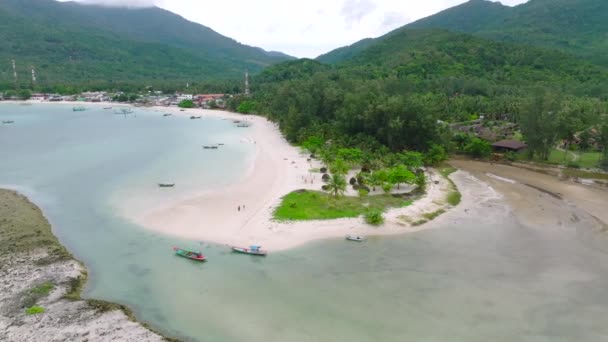 Aerial View Malibu Beach Koh Phangan Thailand South East Asia — Stockvideo