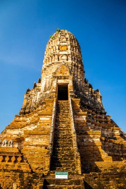 Wat Chaiwatthanaram harabe tapınağı Ayutthaya, Tayland, Güneydoğu Asya