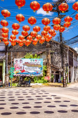 Tayland, Phang Nga 'daki Takuapa Eski Kasabası. Yüksek kalite fotoğraf