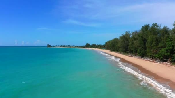 Vista Aérea Praia Khao Lak Tailândia Sudeste Ásia — Vídeo de Stock