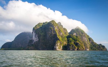 Tayland, Güney Doğu Asya 'dan Phang Nga Körfezi' nin görüntüsü.