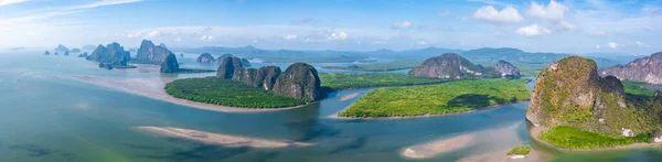 Vista Aérea Bahía Phang Nga Tailandia Sudeste Asiático —  Fotos de Stock