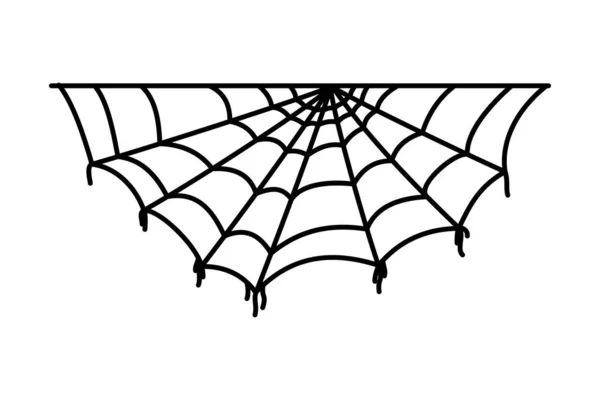 Σύμβολα ιστού αράχνης, ρεαλιστικός ιστός αράχνης. Απόκριες τέχνη κλιπ — Διανυσματικό Αρχείο