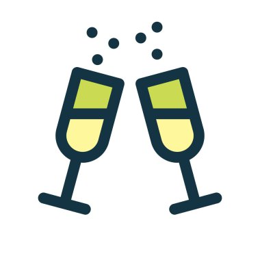 Şarap kadehi ikonu. Alkol içeceği Vektör illüstrasyonu