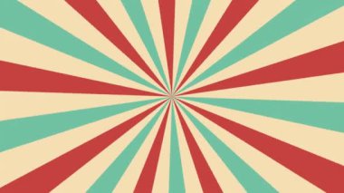 Güneş ışınları animasyonu. Güneş patlaması dönüyor. Işın ışığı