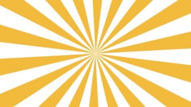 Güneş ışınları animasyonu. Güneş patlaması dönüyor. Işın ışığı