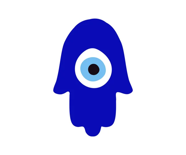 Μπλε τούρκικο φυλαχτό. Φάτιμα μάτι. Νάζαρ από γυαλί. — Διανυσματικό Αρχείο