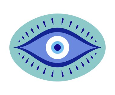 Mavi Türk tılsımı. Fatima 'nın gözü. Cam nazar..