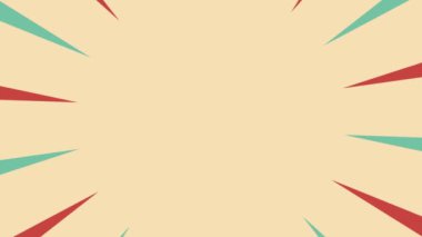 Güneş ışınları animasyonu. Güneş patlaması dönüyor. Işın ışığı