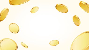 Altın dönen paralar. Uçan madeni paralar, ya da uçan paralar.