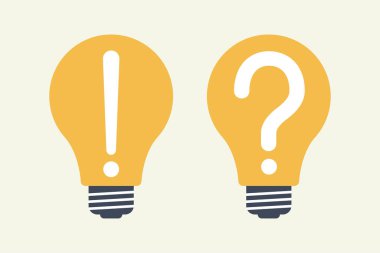 Ampul sembolü. Fikir, hızlı tüyo kavramı.