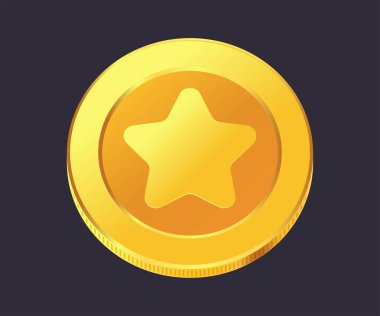 Bir dizi dönen altın sikke. Üç boyutlu bozukluklar. Altın para ayarlandı.