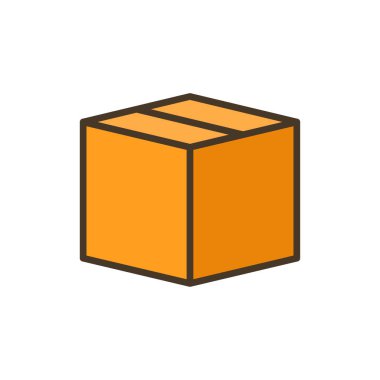 Kargo konteynırı sembolü. paket kutusu veya konteyner simgesi