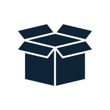 Kargo konteynırı sembolü. paket kutusu veya konteyner simgesi