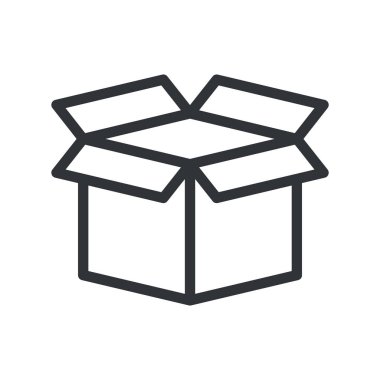 Kargo konteynırı sembolü. paket kutusu veya konteyner simgesi