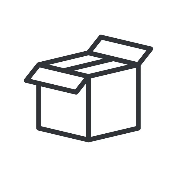 Symbole de conteneur de fret. boîte de paquet ou icône de conteneur — Image vectorielle