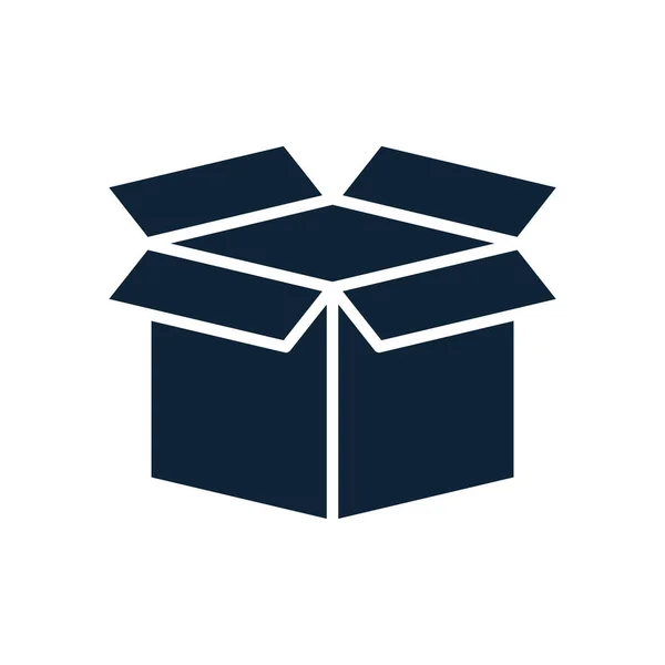 Símbolo de contenedor de carga. caja del paquete o icono del contenedor — Archivo Imágenes Vectoriales