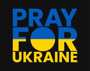 Ukrayna 'yı kurtar. Ukrayna iç metni bayrağı.