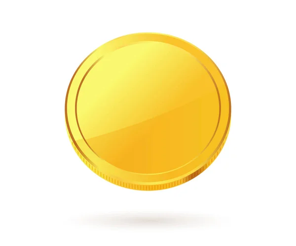 Dinheiro de ouro. Moeda de ouro 3d. Ilustração vetorial — Vetor de Stock