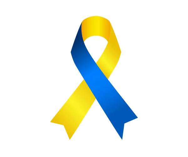 Ukrainian ribbon. Stay with Ukraine ribbon. Patriotic ribbon — Stock Vector