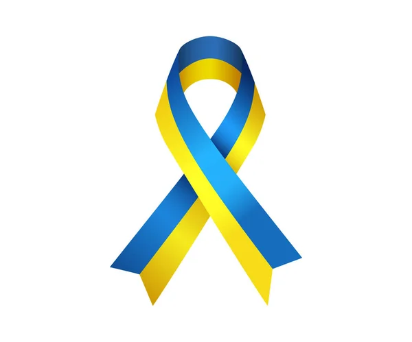 Cinta ucraniana. Quédate con la cinta de Ucrania. Cinta patriótica — Vector de stock