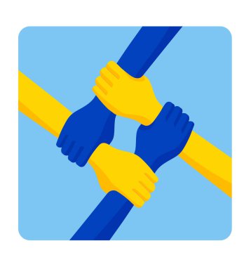 Ukrayna cemiyeti illüstrasyonu. Ukraynalılar birlikte güçlü kavram.