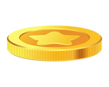 Altın para. Dönen altın sikke.