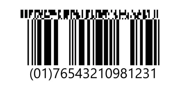 Linear vector bar code template. Barcode pattern. — стоковый вектор