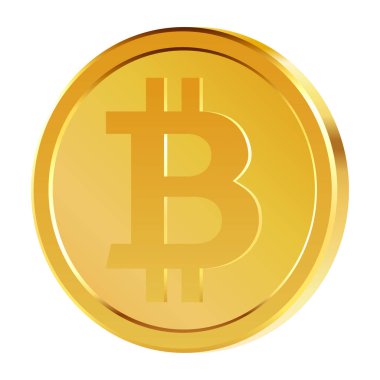 Dönen altın bitcoin paralar. Altın kripto para kripto para, para. Döndürme, 3 boyutlu bitcoin paralar. Vektör illüstrasyonu.