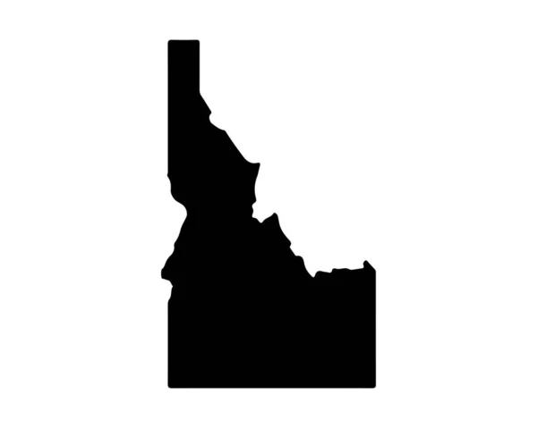 Mapa Estatal Idaho Mapa Estatal Estados Unidos Silueta Idaho Ilustración — Vector de stock